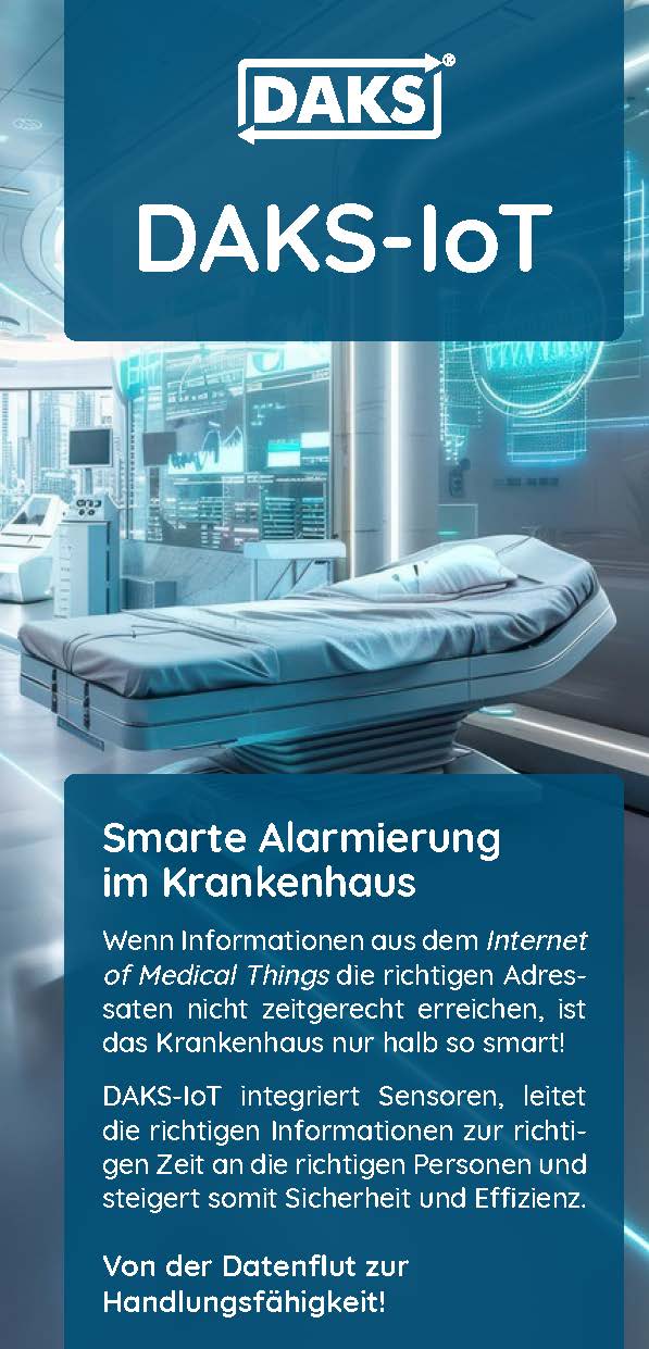 Vorschaubild Falzflyer DAKS-IoT im Krankenhaus