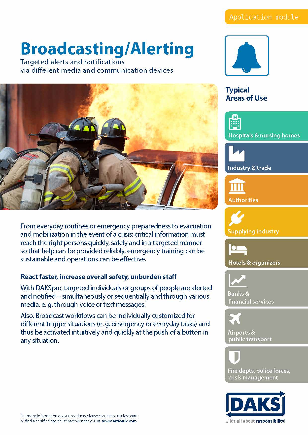 Preview image DAKSpro module Broadcasting/Alerting
