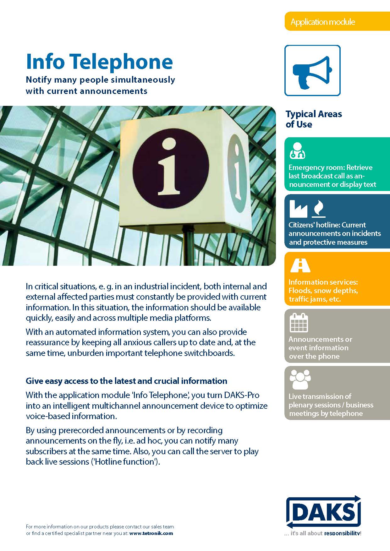 Preview image product info DAKSpro module Info Telephone