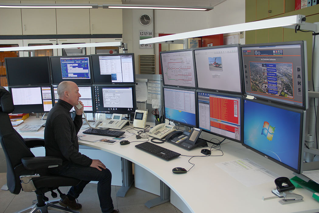 Leitstelle der Klinik Technik GmbH am UK Heidelberg